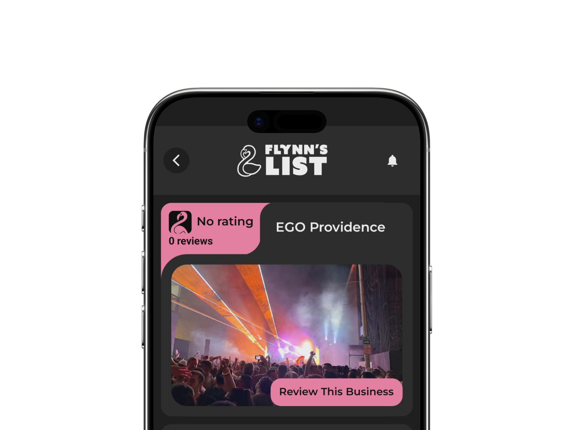 Engayge LGBTQ+ social network app showing Flynn's List — find queer-friendly venues near you